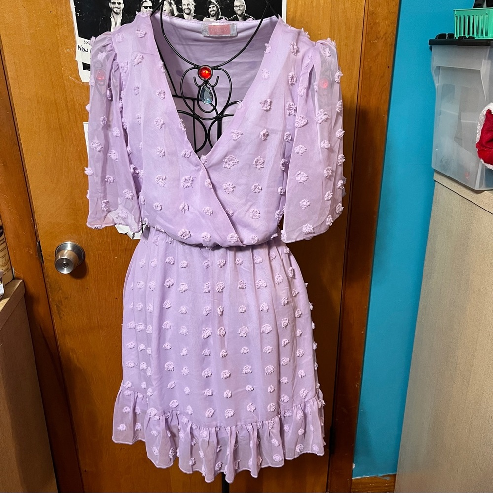 C+d+m gorgeous purple dress little details vintage style size small